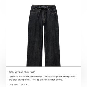 Zara drawstring jeans